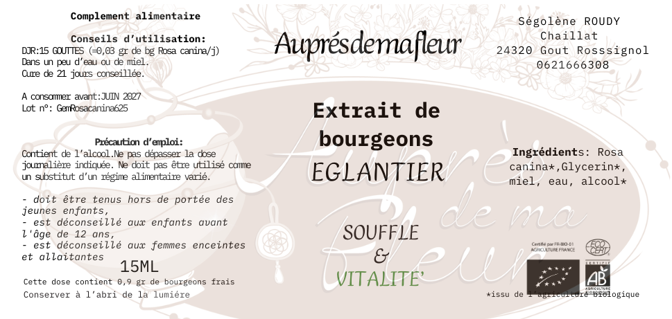 Gemmothérapie Églantier (Rosa canina) - 15ml