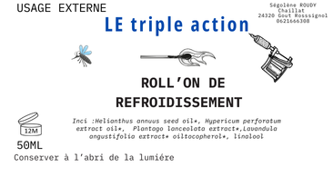 Baume Triple Action - Lavande, Millepertuis & Plantain - 30ml