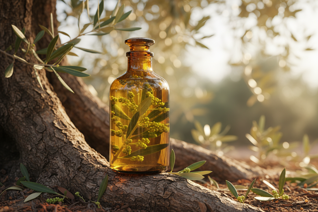 avec des bourgeons dans le flacon 